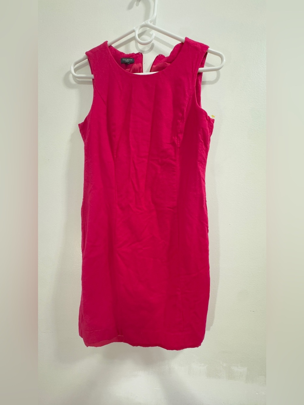Talbots Hot Pink Sleeveless Sheath Dress